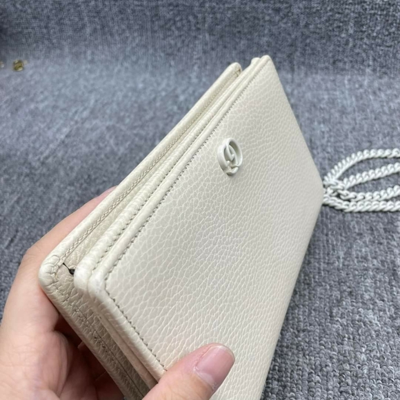 100% Authentic GUCCI Soho Wallet on Chain Leather Shoulder Bag - Picture 3 of 14